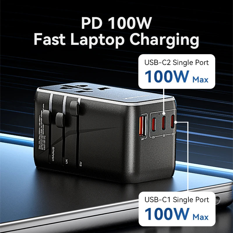 120W Universal Travel Adapter PD 65W