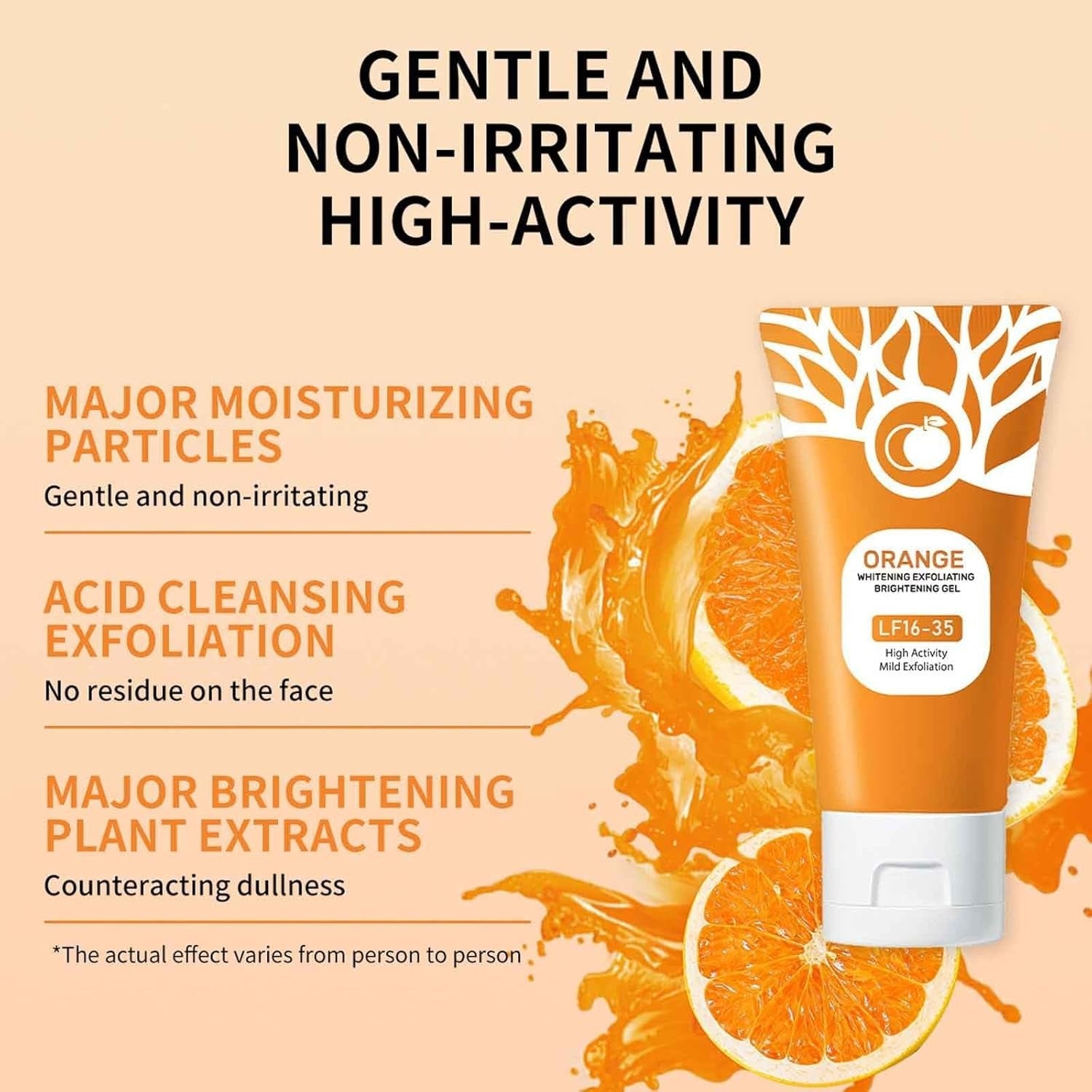 Orange Exfoliating Gel Gentle Deep Cleansing for Face & Body 🍊
