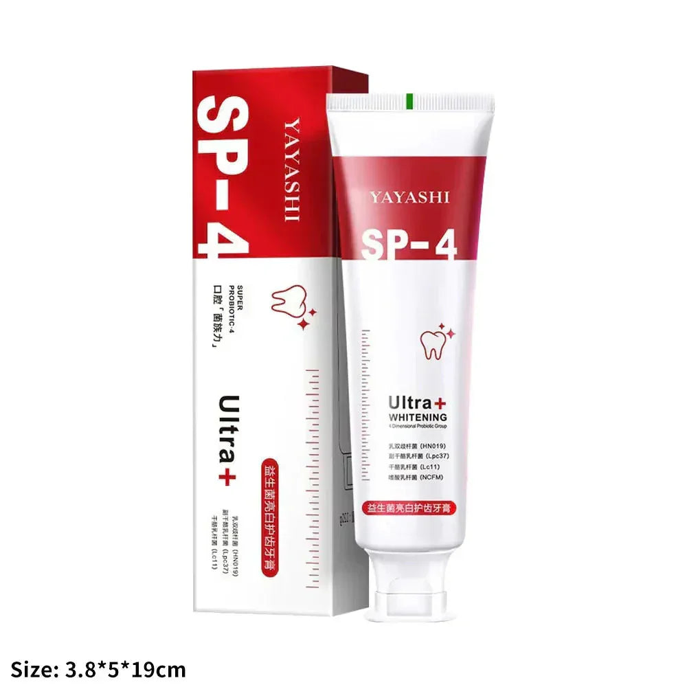 Yayashi SP4 Oral Care Probiotic Whitening Toothpaste 120g – Shine Brighter, Remove Years of Coffee, Tea & Smoking Stains Big Mart