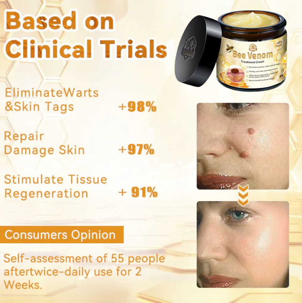 Bee Skin Elixir – Natural Bee Venom & Herbal Acne Cream for Clear Skin, (60g