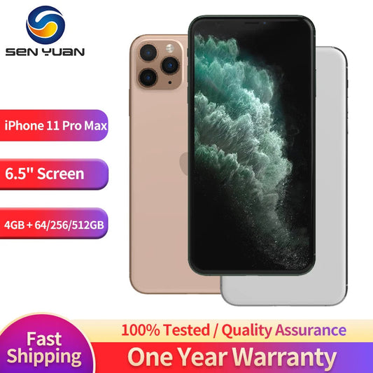 Original iPhone 11 Pro Max 6.5" RAM 4GB ROM 64/256GB A13 IOS Unlocked iphone 11pro max iphone11promax cellphone